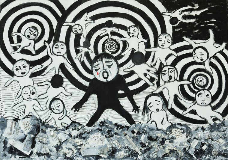 Foto: Obra de Elia Bicnahi de Zizzias.