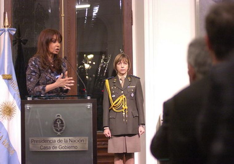 Cristina habló en un acto en la Casa Rosada. Foto: Telam