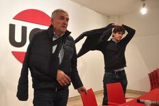 Morales y Loustea, en conferencia de prensa. Foto: Télam