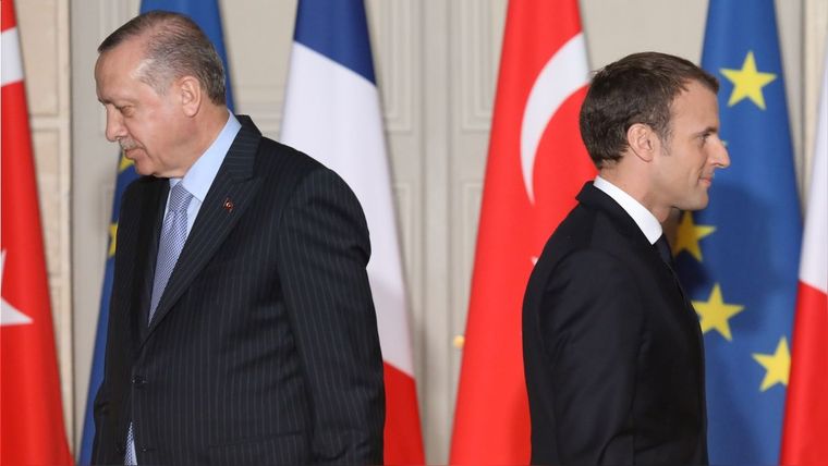 Erdogan y Macron.