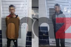 Los dos delincuentes aprehendidos en Las Heras. Los dos delincuentes aprehendidos en Las Heras.
