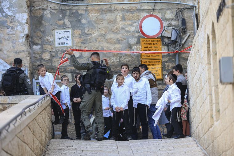El Muro de los Lamentos fue cerrado por las fuerzas de seguridad israelíes.