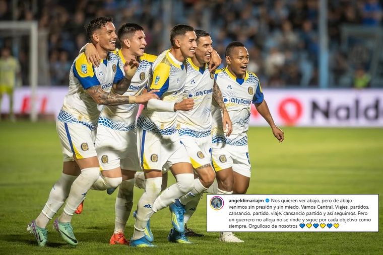 Ángel Di María utilizó sus redes para dejar un mensaje tras la clasificación de Rosario Central. Ángel Di María utilizó sus redes para dejar un mensaje tras la clasificación de Rosario Central.