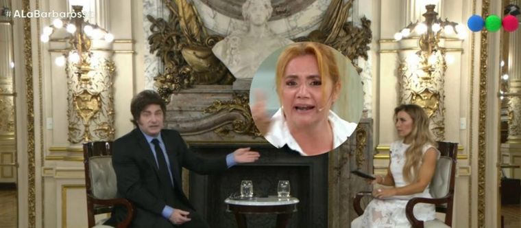 Mariana Brey entrevistó a Javier Milei para A la Barbarossa y Nancy Pazos tomó una drástica decisión al respecto. Foto: Captura de pantalla Youtube Telefe/ Captura de video Telefe.