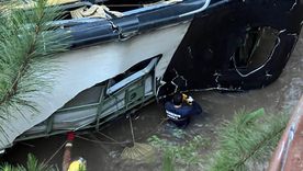 Hay al menos 7 muertos por el choque. Foto: X. Hay al menos 7 muertos por el choque. Foto: X.