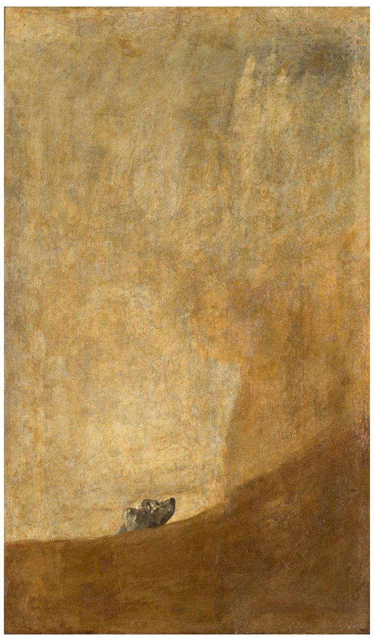Perro semihundido, de Francisco de Goya. Copyright de la imagen ©Museo Nacional del Prado Perro semihundido, de Francisco de Goya. Copyright de la imagen ©Museo Nacional del Prado