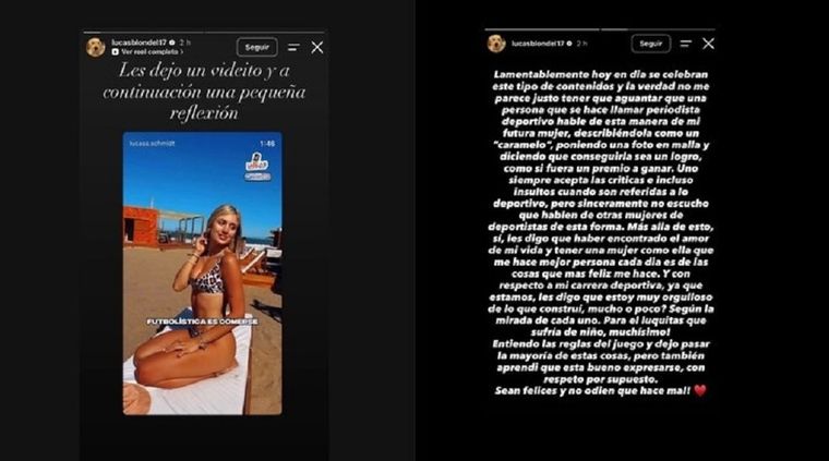 El descargo de Lucas Blondel. El descargo de Lucas Blondel.