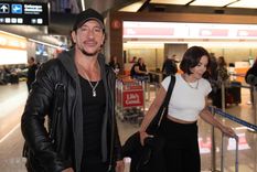 Nico Vázquez y Dai Fernández en Ezeiza. / RS Fotos Nico Vázquez y Dai Fernández en Ezeiza. / RS Fotos