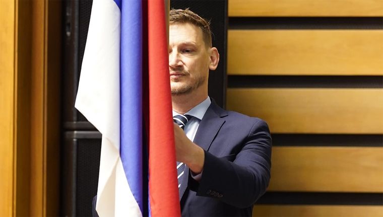 Germán Kiczka, durante una sesión en la Legislatura, de donde será expulsado el jueves próximo. Foto: Facebook Germán Kiczka