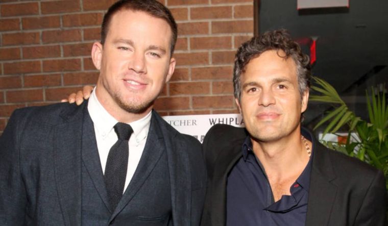 Channing Tatum y Mark Ruffalo promocionando Foxcatcher en 2014.