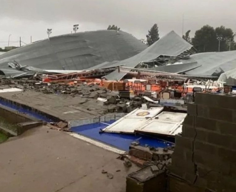 Así quedó el club tras el paso del temporal.