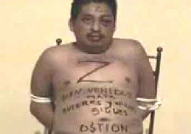 Una de las tantas víctimas de los Zetas, temible cartel narco.