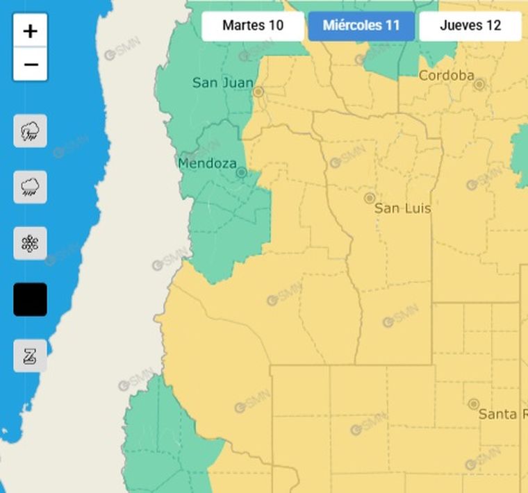 El SMN emitió un alerta por vientos fuertes para este miércoles en Mendoza. El SMN emitió un alerta por vientos fuertes para este miércoles en Mendoza.