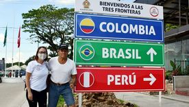 Triple frontera entre Perú, Colombia y Brasil, en el río Amazonas. Foto: Alcaidía de Leticia 