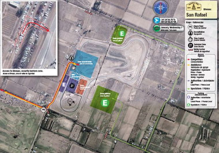 Las zonas marcadas para los espectadores. Foto: WEB