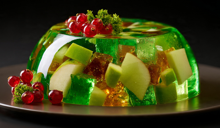 Gelatina de manzana con fruta receta fácil