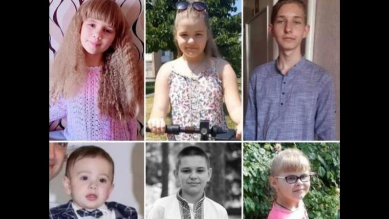 Niños Ucranianos masacrados en la guerra Foto: Inna Usenko