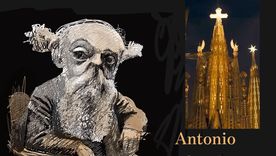 La cruz blanca, en línea recta sobre el altar de la nave central, Gaudí la concibió de 172,5 metros. La cruz blanca, en línea recta sobre el altar de la nave central, Gaudí la concibió de 172,5 metros.