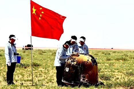 La cápsula de la sonda Change-6: China y Estados Unidos pelean por la Luna. Foto: Efe. La cápsula de la sonda Change-6: China y Estados Unidos pelean por la Luna. Foto: Efe.