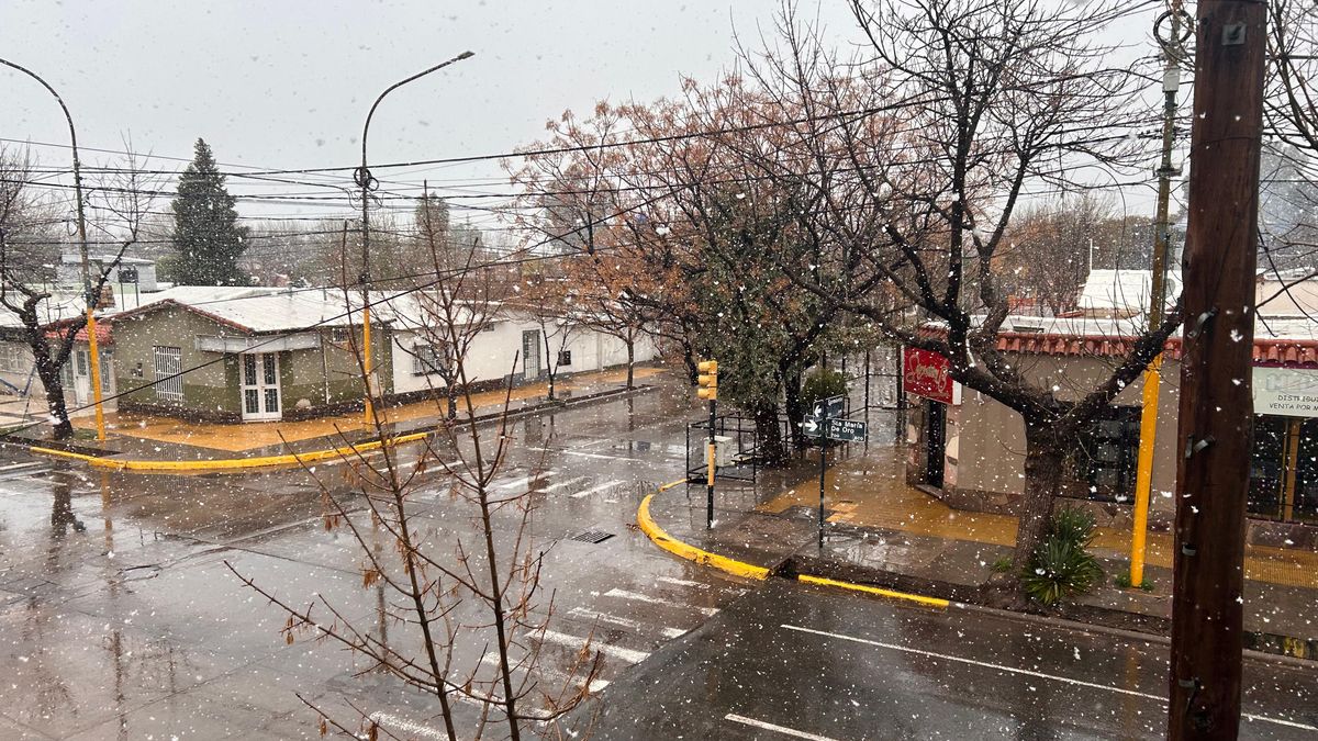 Se registran nevadas en algunas zonas del llano mendocino