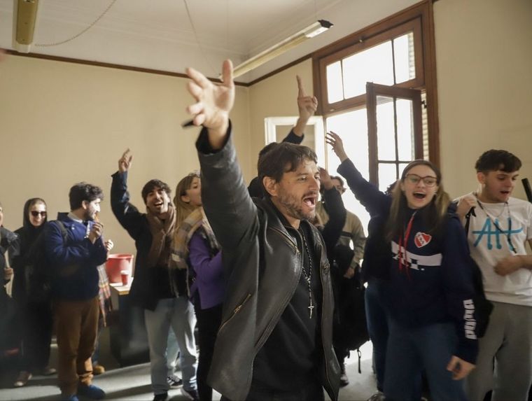 Juan Grabois fue detenido por tomar el Instituto Juan Domingo Perón.