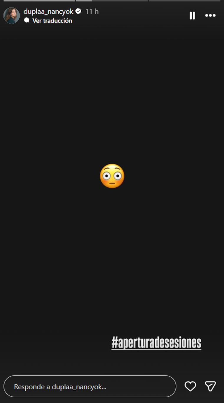 Nancy Dupláa sorprendida por el discurso de Javier Milei. Nancy Dupláa sorprendida por el discurso de Javier Milei.