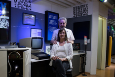 Carlos Chiodini y Alicia Murchio, fundadores del Museo de Informática de Argentina Foto: Télam