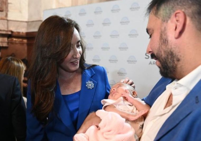 Villarruel fue oradora principal en un acto por el Día del Niño por Nacer. Foto: Prensa Senado de la Nación