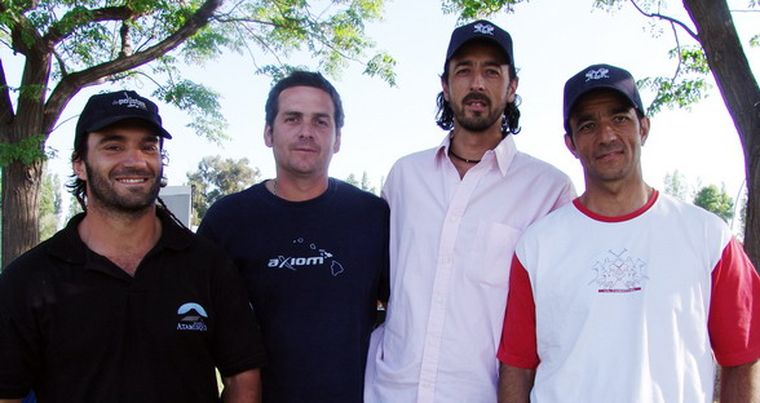 Jugadores indiscutidos de los torneos en Mendoza: Ezequiel Gatti, Rogelio Nazar, y los hermanos Gerardo y Manuel Cortiñas. Foto: Florencia Da Souza / MDZ