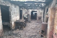 La vivienda sufrió una destrucción total por el siniestro Foto: Ministerio de Seguridad de Mendoza