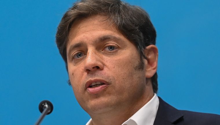 Axel Kicillof brindó una conferencia de prensa este lunes. Su gobierno rechaza la BUP. Foto: EFE
