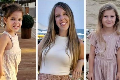 MDZol | Yoni Asher dice que reconoció a su esposa Doron, y a sus hijas Aviv (izquierda) y Raz (derecha) cuando las montaban militantes en un camión. Foto: YONI ASHER