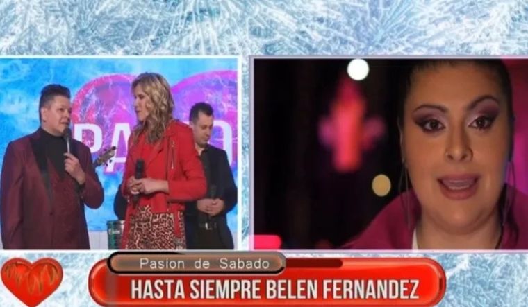 La conmovedora despedida de Marcela Baños a Belén Fernández. Foto: Captura tv
