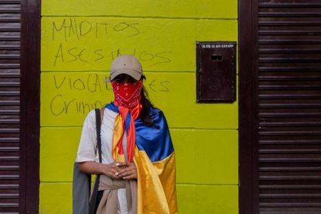 Las mujeres han estado al frente de la ola de protestas contra el gobierno en Colombia. Foto: JORGE CALLE