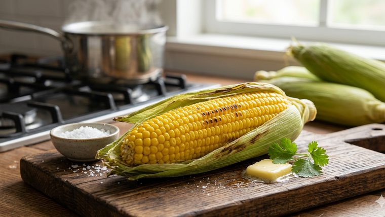 La forma correcta de cocinar el choclo. Fuente: IA Gemini.