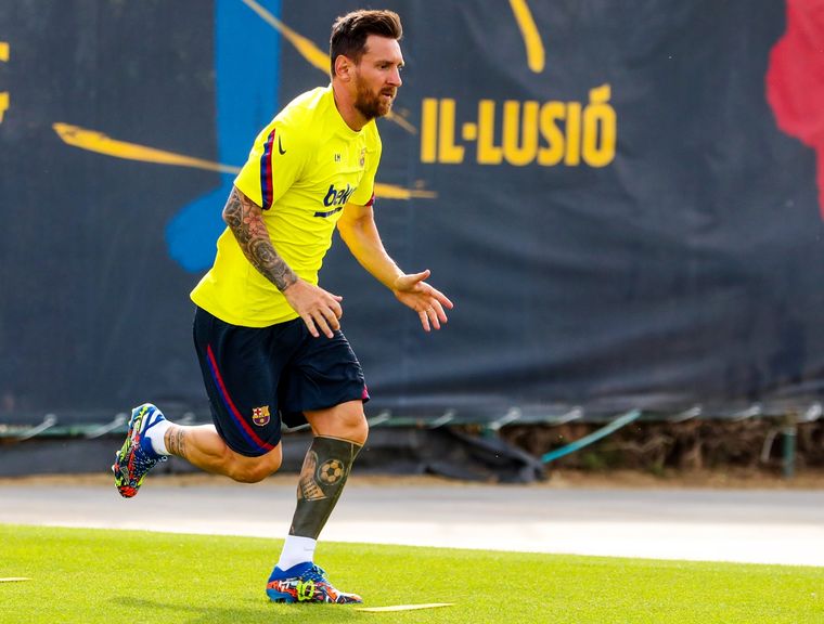 Leo Messi volvió a las prácticas. Foto: FC Barcelona