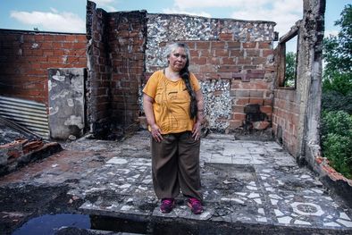 MDZol | Paola Moyano y su familia están actualmente sin casa. “Yo perdí todo porque ahora mis hijos están repartidos, no están conmigo. Foto: Analía Melnik/MDZ