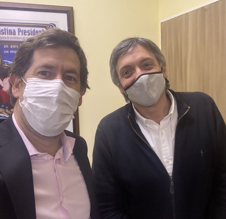 Biondi, junto a Máximo Kirchner.