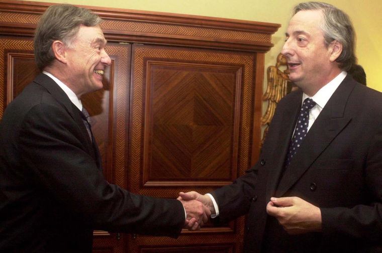 Horst Köhler y Néstor Kirchner. 