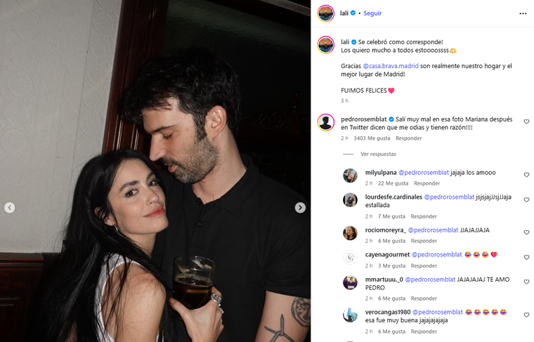 El posteo de Lali en redes. Créditos: Instagram El posteo de Lali en redes. Créditos: Instagram