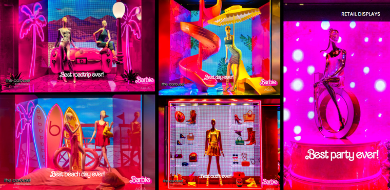 Vidrieras temática Barbie para Bloomingdales, New York. (2023) Vidrieras temática Barbie para Bloomingdales, New York. (2023)