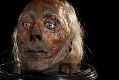 La cabeza momificada del filósofo Jeremy Bentham. Foto: UCL