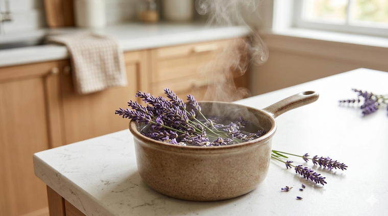 Los beneficios de hervir lavanda en casa. Foto: Gemini IA