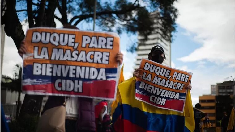 Colombia encabeza el ranking de los cinco países latinoamericanos más peligrosos para los activistas de DDHH, según los datos de la CIDH. Foto: GETTY IMAGES