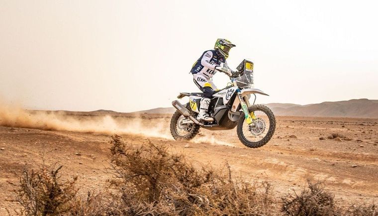 Luciano Benavides, en acción. Foto: @MarocRallye