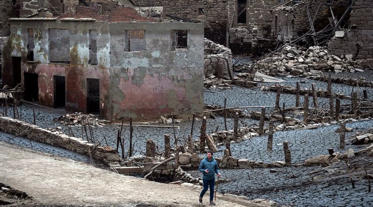Aceredo, el pueblo fantasma. Foto: Afp.