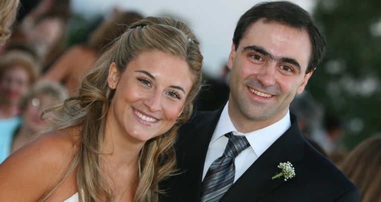 La pareja, antes de firmar los papeles. Foto: Gentileza Marcelo Álvarez