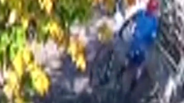 El momento en que el ladrón robó la bicicleta fue captado por una cámara de seguridad.&nbsp;