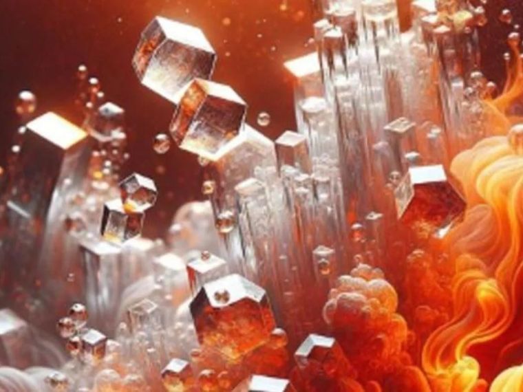 El agua que llega hasta el núcleo genera una potente reacción química Foto: BBC