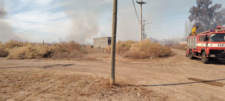 El incendio generó preocupación en Las Heras